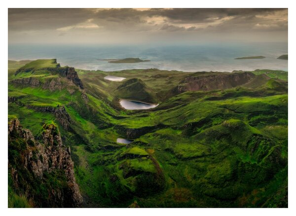 Staklena slika - Quiraing, Škotska (70x50 cm)