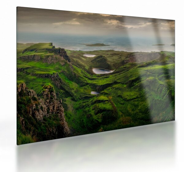 Staklena slika - Quiraing, Škotska (70x50 cm)