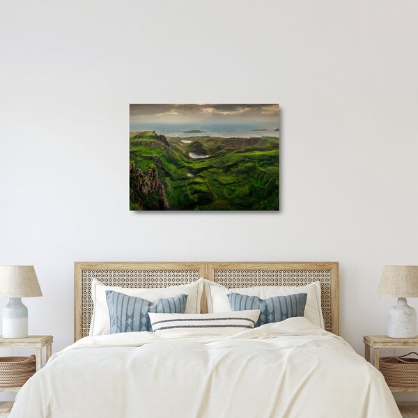Staklena slika - Quiraing, Škotska (70x50 cm)