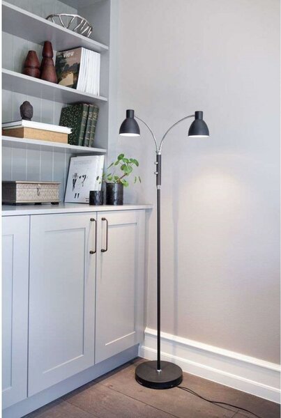 Podne Lampa Halo Design, Crno, Dnevna soba, Metal