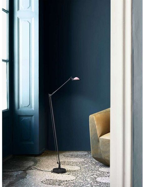 Podne Lampa Luceplan, Ružičasta ruža, Dnevna soba, Aluminij