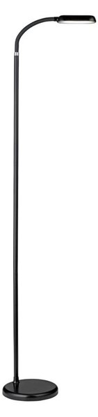 Podne Lampa Halo Design, prigušiv, Crno, Dnevna soba, Plastika