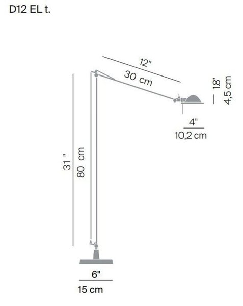 Podne Lampa Luceplan, Ružičasta ruža, Dnevna soba, Aluminij