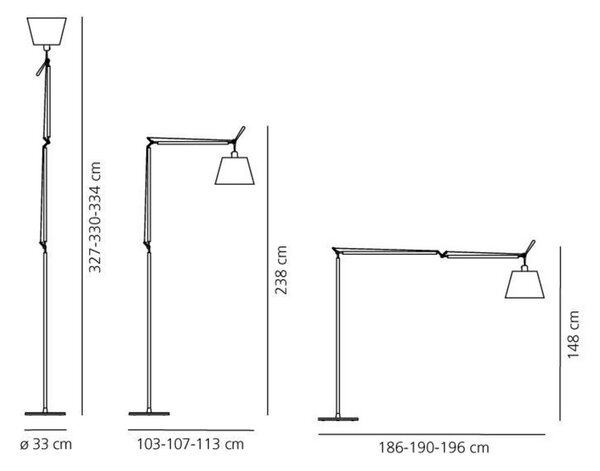 Podne Lampa Artemide, prigušiv, Metalik, Dnevna soba, Aluminij