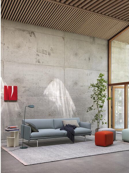 Podne Lampa Muuto, prigušiv, Smeđa / hrđa, Dnevna soba, Aluminij