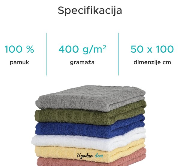 Ručnik SOFT 50 x 100 cm krem, 100% pamuk