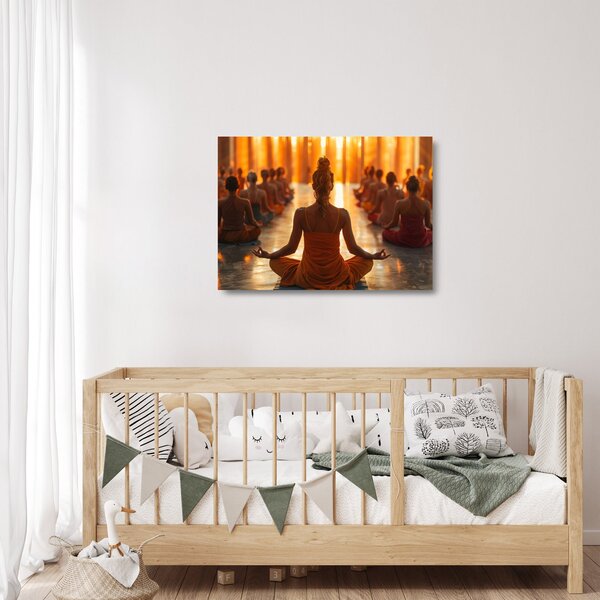 Staklena slika - Satovi joge (70x50 cm)