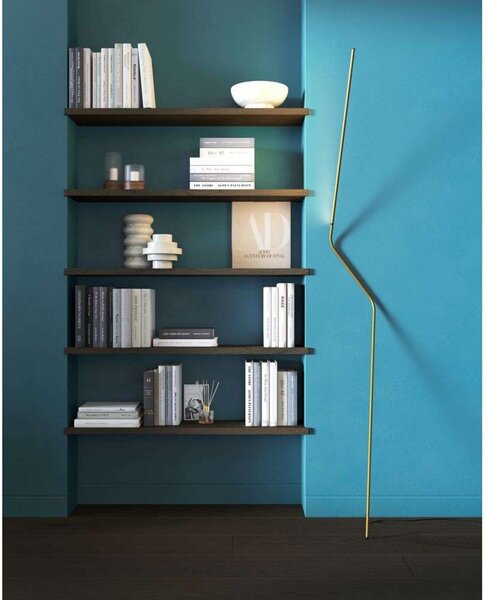 Podne Lampa Nemo Lighting, Zlato / mjed, Dnevna soba, Aluminij