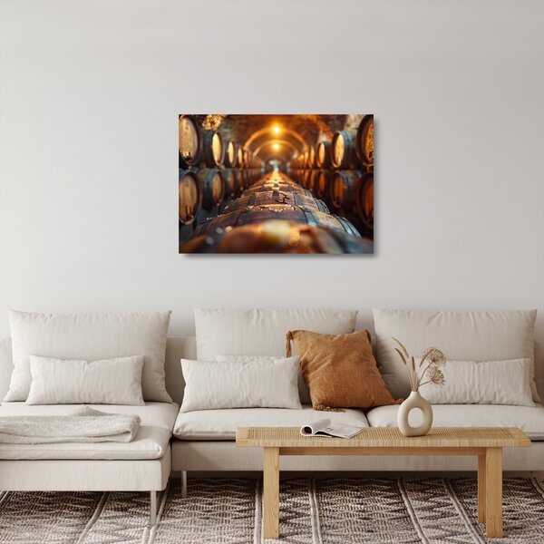 Staklena slika - Vinski podrum (70x50 cm)