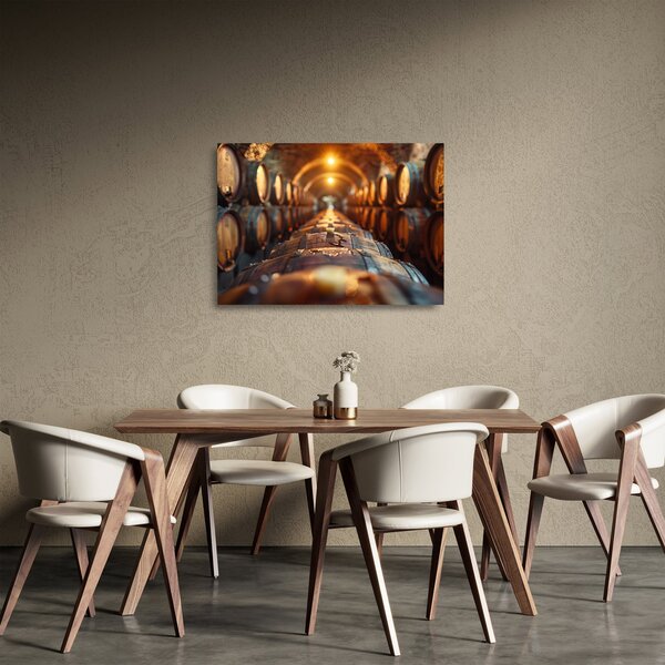 Staklena slika - Vinski podrum (70x50 cm)