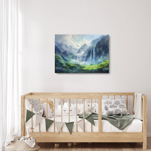 Staklena slika - Dolina vodopada (70x50 cm)