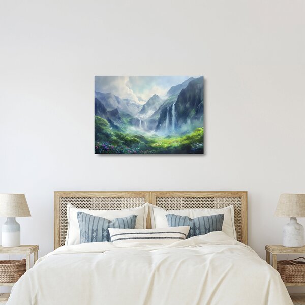 Staklena slika - Dolina vodopada (70x50 cm)