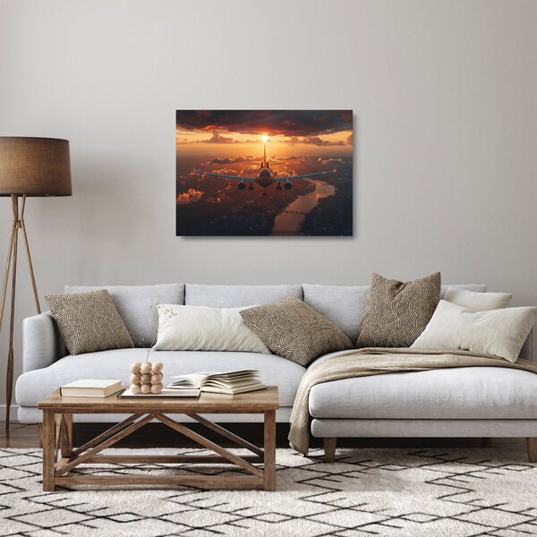 Staklena slika - Transportni avion (70x50 cm)