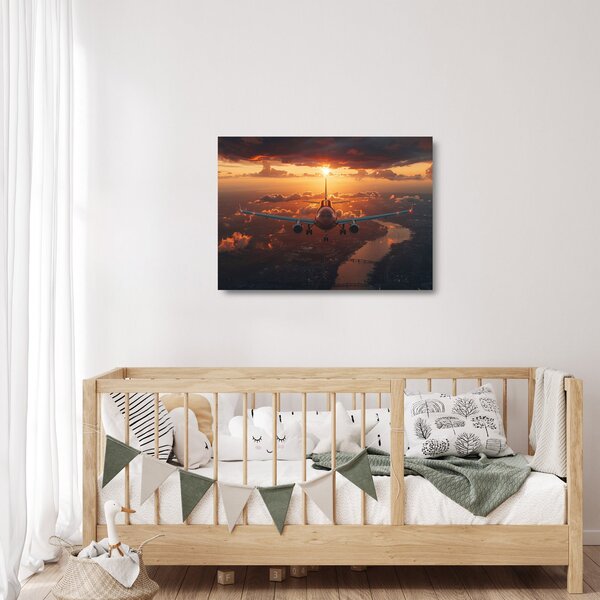Staklena slika - Transportni avion (70x50 cm)