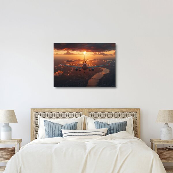 Staklena slika - Transportni avion (70x50 cm)