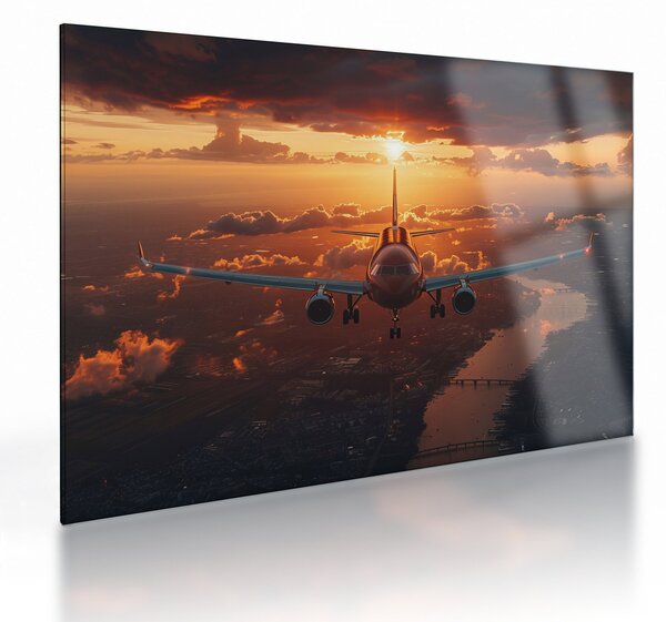 Staklena slika - Transportni avion (70x50 cm)