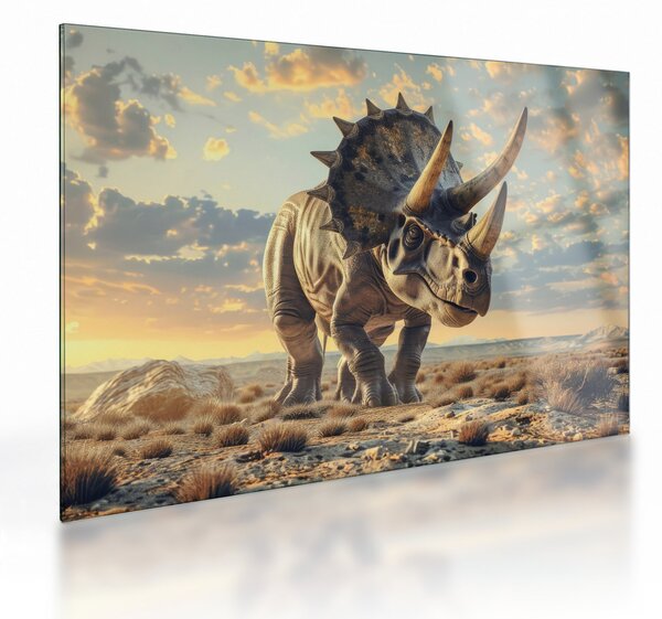 Staklena slika - Triceratops (70x50 cm)