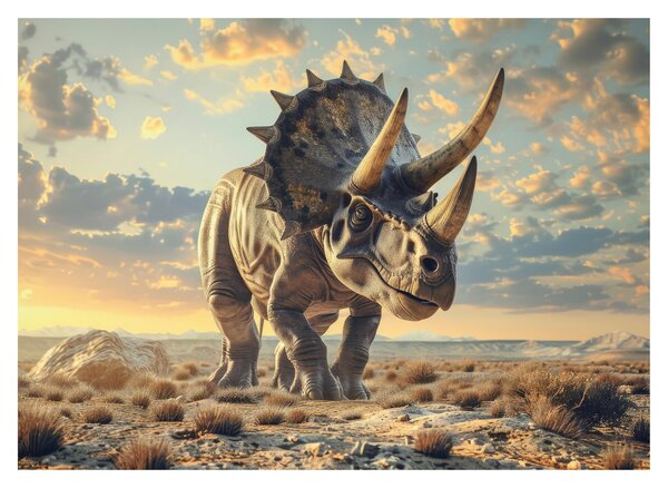 Staklena slika - Triceratops (70x50 cm)