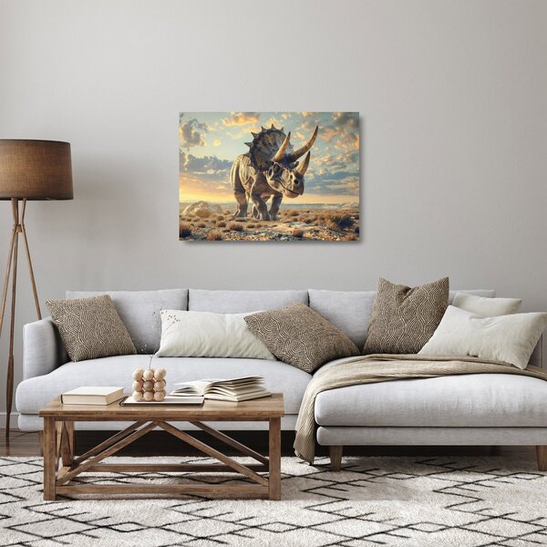 Staklena slika - Triceratops (70x50 cm)