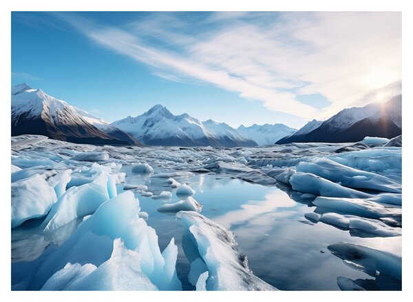 Staklena slika - Glacijalne formacije (70x50 cm)