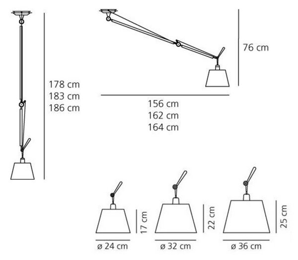 Viseće Svjetiljka Artemide, Metalik, Dnevna soba, Aluminij