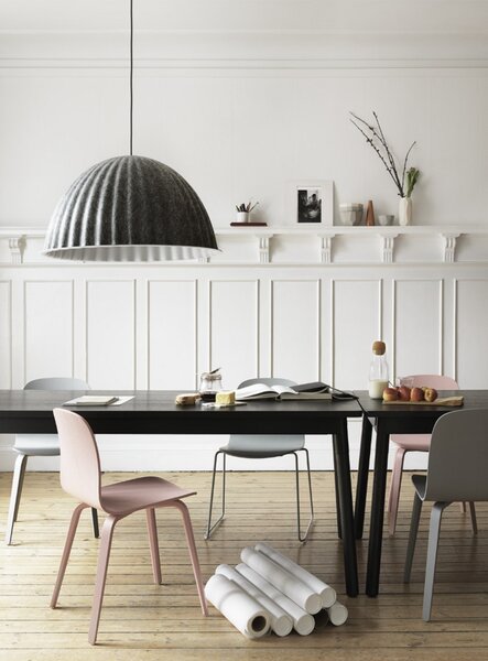 Viseće Svjetiljka Muuto, prigušiv, Crno, Blagovaonica, Tkanina / tekstil