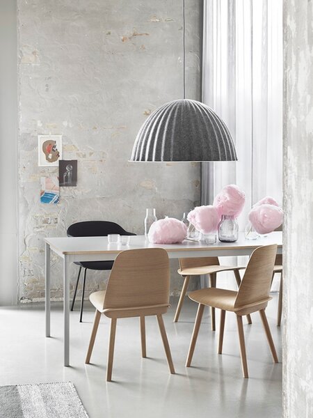 Viseće Svjetiljka Muuto, prigušiv, Crno, Blagovaonica, Tkanina / tekstil