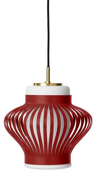 Viseće Svjetiljka Warm Nordic, Opal Lamella, prigušiv, Crvena, Blagovaonica, Metal, Vintage