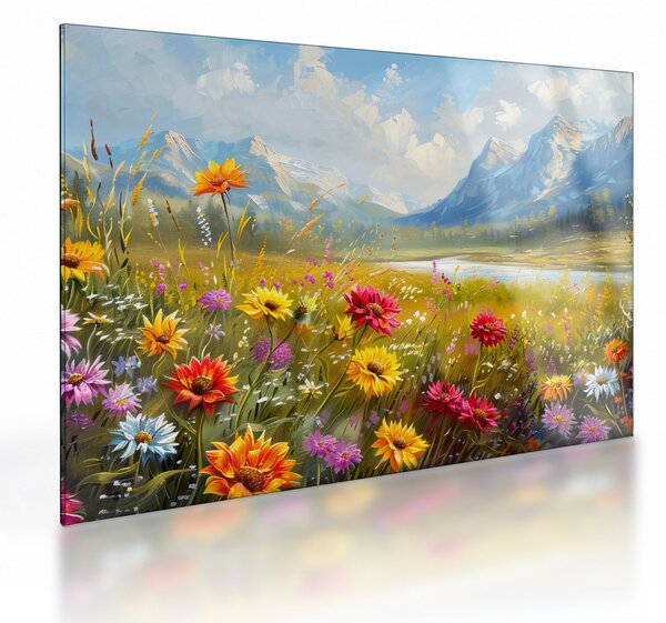 Staklena slika - Naslikani pejzaž (70x50 cm)