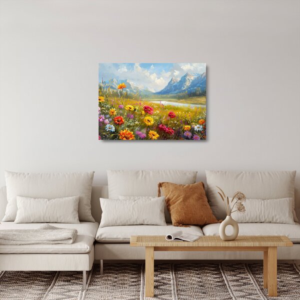 Staklena slika - Naslikani pejzaž (70x50 cm)