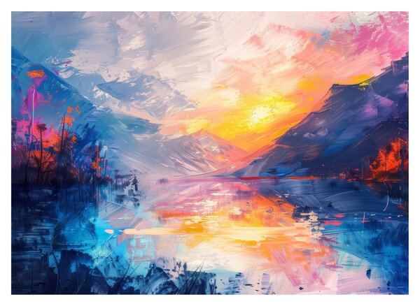 Staklena slika - Slikanje pejzaža (70x50 cm)