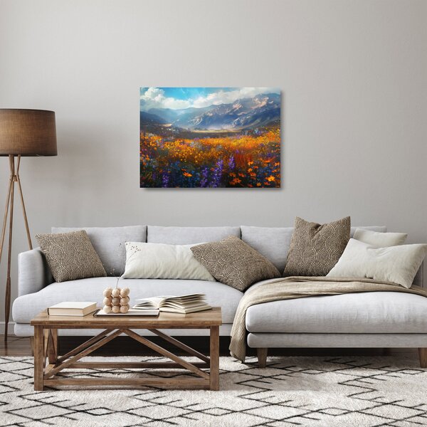 Staklena slika - Slikani planinski pejzaž II. (70x50 cm)