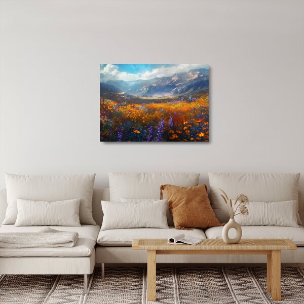 Staklena slika - Slikani planinski pejzaž II. (70x50 cm)