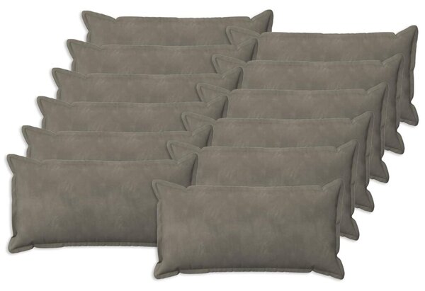 Presvlaka za jastuk 12 pcs HOUTEN Svjetlosiva 40 x 80 cm Baršun - Svjetlosiva 40 x 80 cm 12