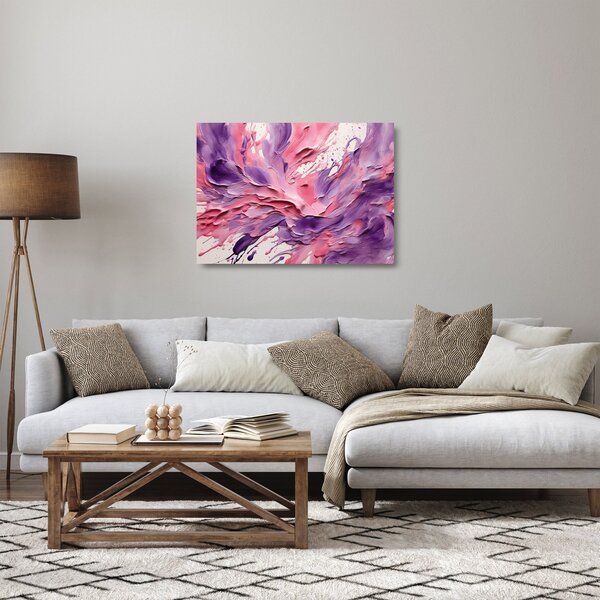 Staklena slika - Romantična apstrakcija (70x50 cm)
