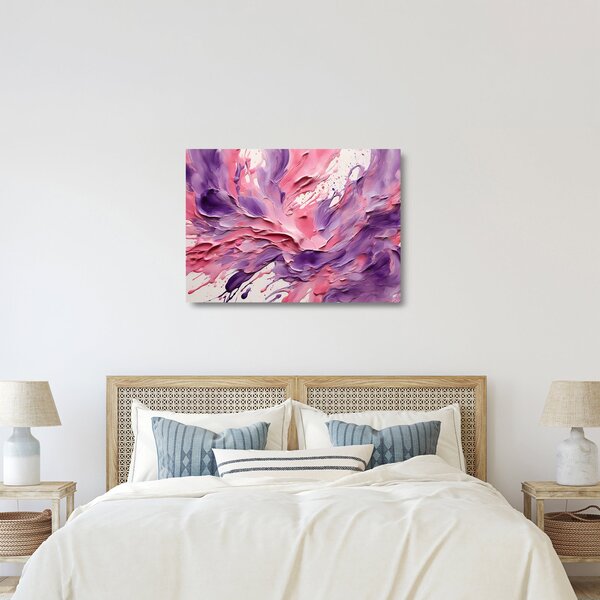 Staklena slika - Romantična apstrakcija (70x50 cm)