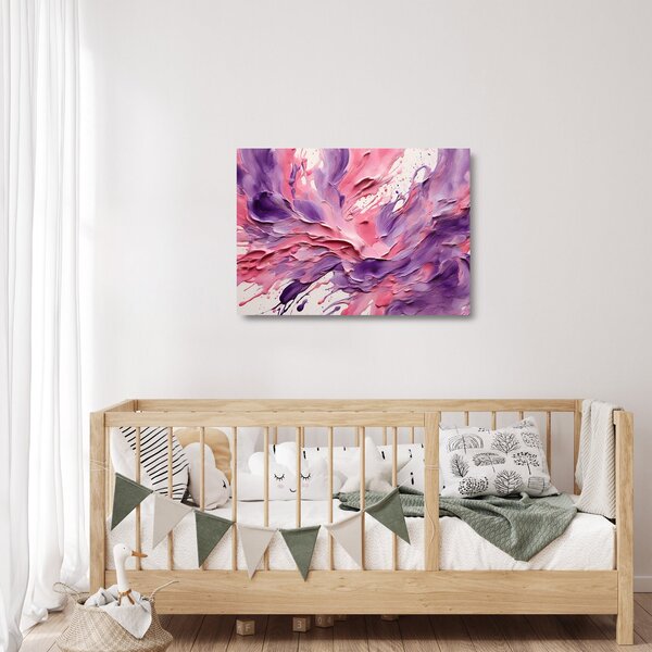 Staklena slika - Romantična apstrakcija (70x50 cm)