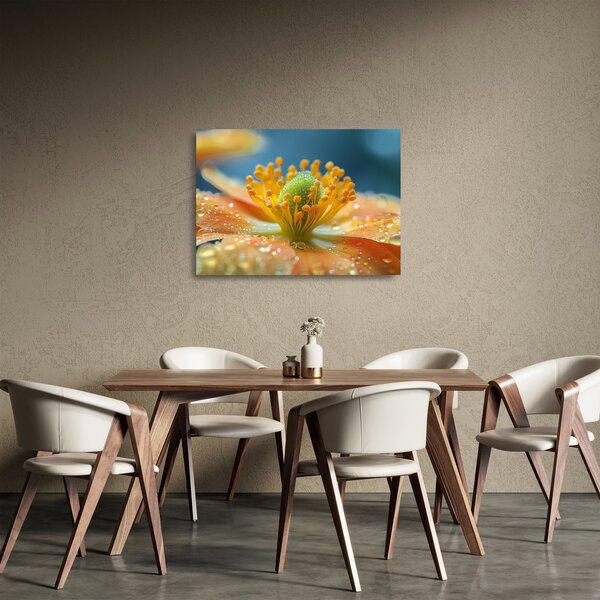 Staklena slika - Detalj cvijeta (70x50 cm)