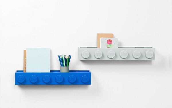 Dječja plava zidna polica LEGO® Sleek