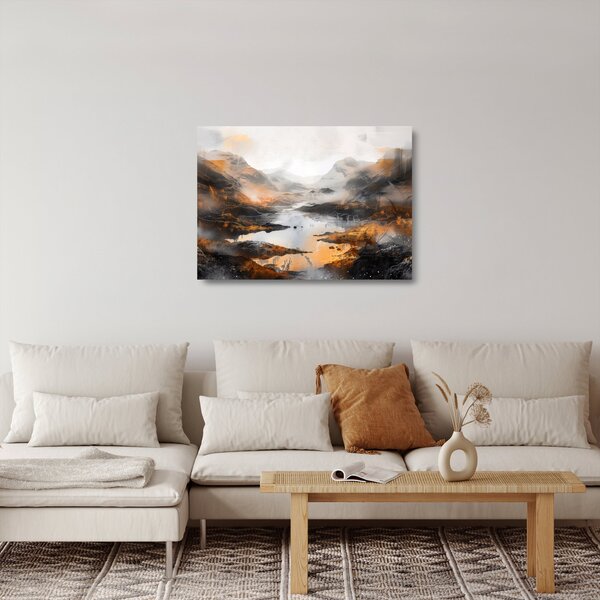 Staklena slika - Slikanje planinskih pejzaža (70x50 cm)