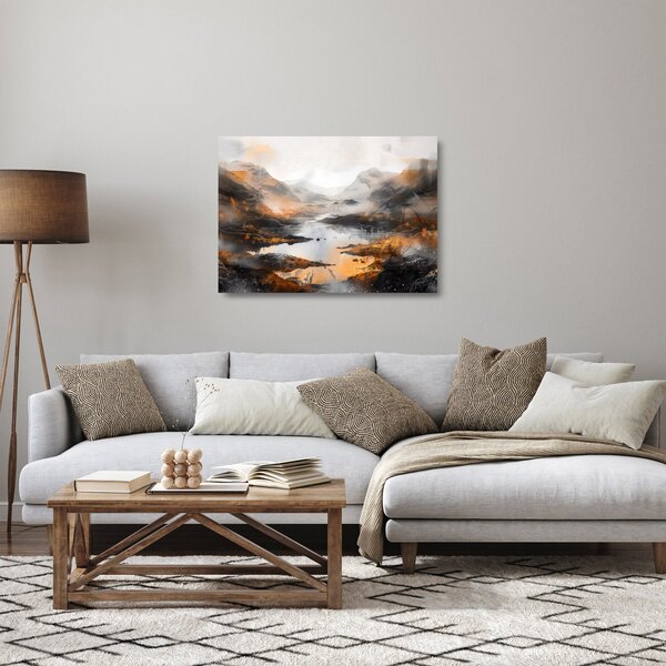 Staklena slika - Slikanje planinskih pejzaža (70x50 cm)