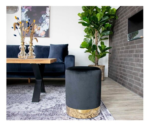 Crni tabure House Nordic Gamby, ø 34 cm