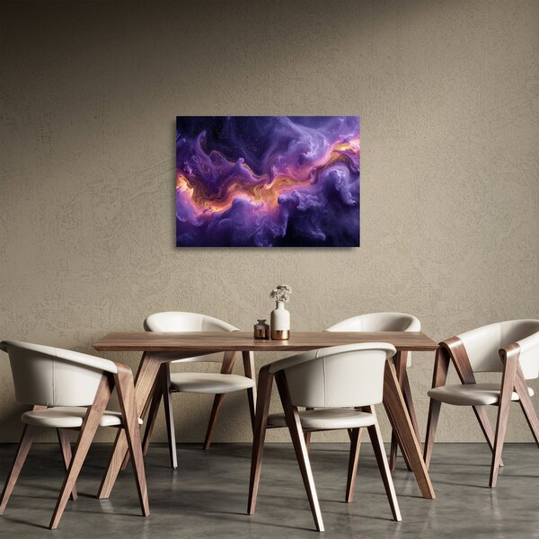 Staklena slika - Ljubičasta maglica (70x50 cm)