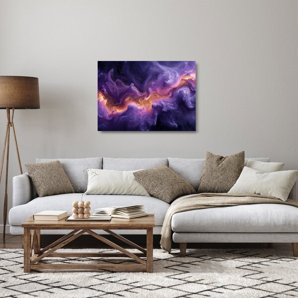 Staklena slika - Ljubičasta maglica (70x50 cm)