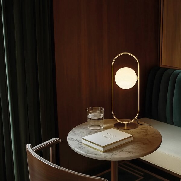 Stolne Lampa Aromas del Campo, Abbacus, Zlato / mjed, Dnevna soba, Metal, Moderan