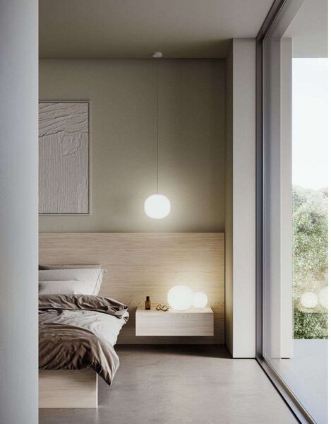 Stolne Lampa Lodes, prigušiv, Bijela, Dnevna soba, Staklo
