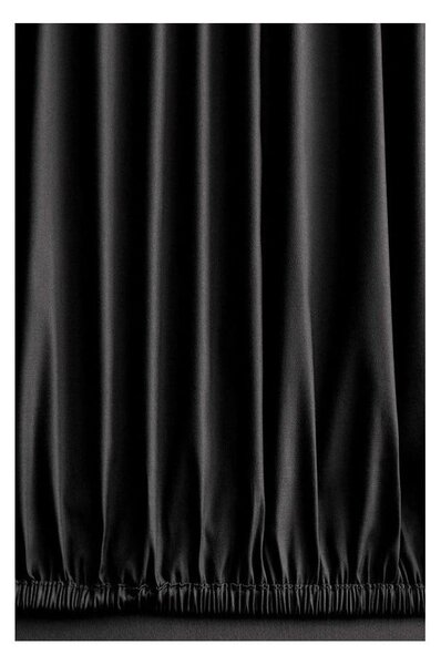Crna posteljina za bračni krevet/za produženi krevet od renforce pamuka s uključenom plahtom/4-dijelna 200x220 cm Damask – Mila Home