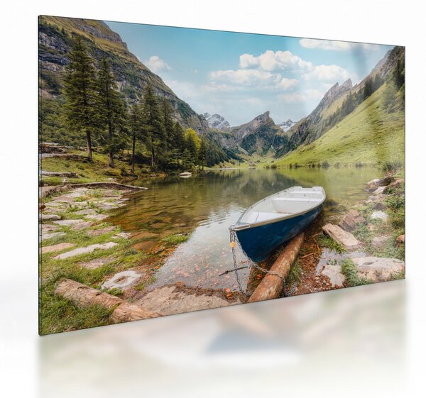 Staklena slika - Seealpsee, jezero u Švicarskoj (70x50 cm)
