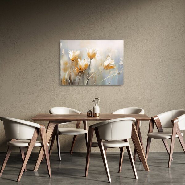 Staklena slika - Slikanje tulipana (70x50 cm)