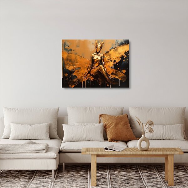 Staklena slika - Apstrakcija vile (70x50 cm)